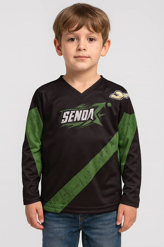 SendaX Off-Road Jersey – Black & Olive Edition