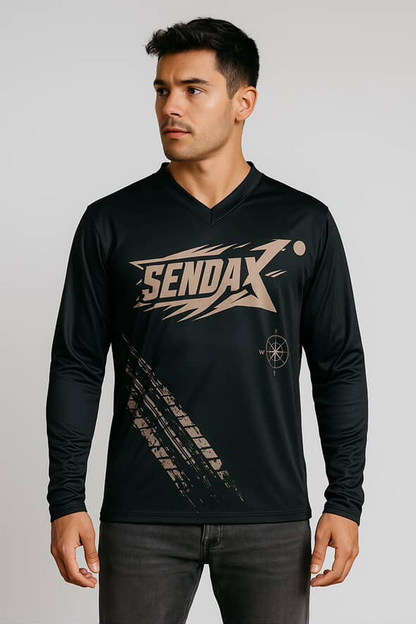 SendaX Off-Road Jersey – Black & Olive Edition