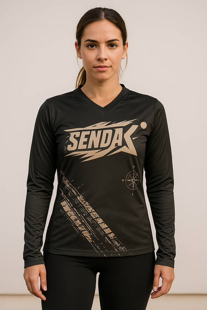SendaX Off-Road Jersey – Black & Olive Edition